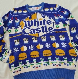 White Castle Ugly Christmas Sweater Small Pockets!